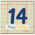 14th Birthday Card, Happy Birthday Card