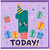 1st Birthday Card, Cute Number 1 Today! Party Hat and Gifts Design