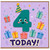 4th Birthday Card, Cute Number 4 Today Party Card