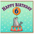 6th Birthday Card, Cute Seal Circus Theme Birthday Card