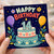 14th Birthday Card, Colourful Cake and Balloons Card