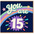 15th Birthday Card, You Are 15 Rainbow Stars Design