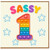 1st Birthday Card, Sassy Rainbow Number 1 Card