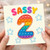 2nd Birthday Card, Sassy Number 2 Card