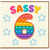 6th Birthday Card, Sassy Rainbow Pop It Design