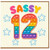 12th Birthday Card, Sassy Rainbow Pop It Style Design