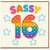 16th Birthday Card, Sassy Rainbow Pop It Style Card
