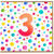 3rd Birthday Card, Colourful Confetti Number 3 Card
