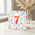 7th Birthday Card, Colourful Polka Dot Number 7 Card