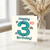 3rd Birthday Card for Child - Cute Car Race Theme - Happy 3rd Birthday Design - Age 3 Kids/Toddler Card