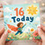 16th Birthday Card, 16 Today Superhero Boy Card