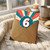 6th Birthday Card, Retro Sunburst Number 6 Card