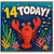 14th Birthday Card, Underwater Crab Birthday Card