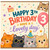 3rd Birthday Card, Cute Cat Birthday Card for 3 Year Old