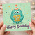 12th Birthday Card, Cute Monster Happy Birthday Card