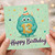 13th Birthday Card, Cute Monster Happy Birthday Card