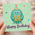 14th Birthday Card, Cute Monster Happy Birthday Card