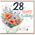 28th Birthday Card, Floral Bouquet Happy Birthday Card With Love