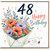 48th Birthday Card, Happy Birthday Floral Bouquet Card