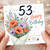 53rd Birthday Card, Happy Birthday Floral Card, With Love