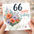 66th Birthday Card, Floral Bouquet Happy Birthday With Love