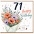 71st Birthday Card, Happy Birthday Floral Bouquet Card With Love