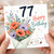 77th Birthday Card, Floral Bouquet Happy Birthday Card, With Love