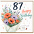 87th Birthday Card, Happy Birthday Floral Bouquet Card, With Love