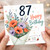 87th Birthday Card, Happy Birthday Floral Bouquet Card, With Love
