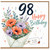 98th Birthday Card, Happy 98th Birthday Floral Bouquet Card