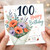 100th Birthday Card, Floral Happy Birthday Card With Love