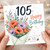 105th Birthday Card, Floral Happy Birthday Card With Love