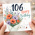 106th Birthday Card, Floral Happy Birthday Card With Love