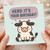 Funny Cow Pun Birthday Card - Herd It's Your Birthday! Cute Cartoon Farm Animal Design - Humorous Greeting for Friends, Family, Kids or Adults - Blank Inside - A5 with Envelope