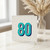80th Birthday Card, Large Number 80 Celebration Card