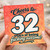 32nd Birthday Card, Cheers to 32 Years of Being Fucking Awesome Card