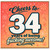 34th Birthday Card, Cheers to 34 Years of Being Awesome