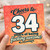 34th Birthday Card, Cheers to 34 Years of Being Awesome