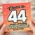 44th Birthday Card, Rude Cheers to 44 Years of Being Fucking Awesome Card
