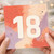 18th Birthday Card, Abstract Painted Number 18 Design
