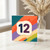 12th Birthday Card - Colourful Rainbow Stripe Design with Bold Number 12 - Fun Kids Tween Birthday Card for Boy or Girl - Blank Inside