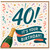 40th Birthday Card, It's Your Birthday Celebration Card with Confetti and Champagne Bottle