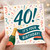 40th Birthday Card, It's Your Birthday Celebration Card with Confetti and Champagne Bottle