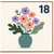 18th Birthday Card, Floral Vase Design