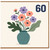60th Birthday Card, Floral Vase Design