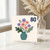 80th Birthday Card, with Floral Vase Design