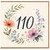 110th Birthday Card, Floral Wreath Design