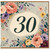 30th Birthday Card, Floral Botanical Birthday Card