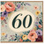 60th Birthday Card, Floral Number 60 Card