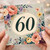 60th Birthday Card, Floral Number 60 Card